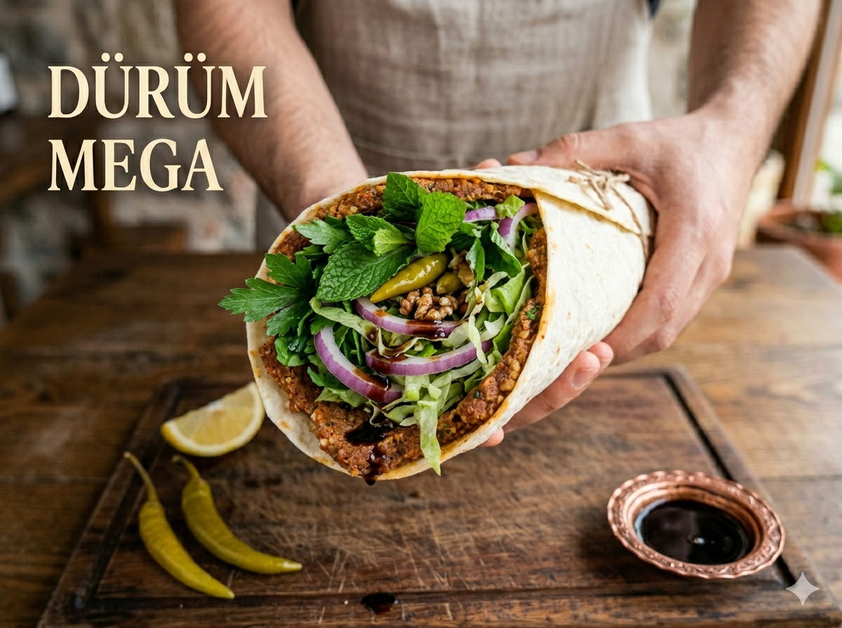 Mega Çiğ Köfte Dürümü